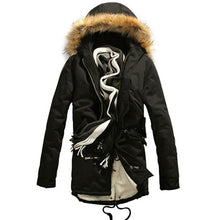 Men Parkas Jacket Coat Men's Casual Slim Fit Thickening Plus Velvet Down Parkas Jacket Cotton Coat Outwear BL