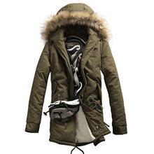 Men Parkas Jacket Coat Men's Casual Slim Fit Thickening Plus Velvet Down Parkas Jacket Cotton Coat Outwear BL