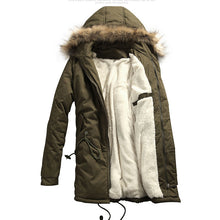 Men Parkas Jacket Coat Men's Casual Slim Fit Thickening Plus Velvet Down Parkas Jacket Cotton Coat Outwear BL