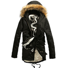 Men Parkas Jacket Coat Men's Casual Slim Fit Thickening Plus Velvet Down Parkas Jacket Cotton Coat Outwear BL