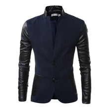 Men Patchwork Blazers and Jackets Coats Herren Anzug Men's Casual Slim Fit Long Sleeved Blazers Veste De Loisir BL