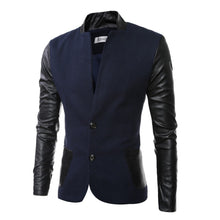 Men Patchwork Blazers and Jackets Coats Herren Anzug Men's Casual Slim Fit Long Sleeved Blazers Veste De Loisir BL