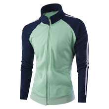 Men Patchwork Hoodies Jackets Coats Cardigans Sweatshirts Sportswear Men's Casual Slim Fit Large Size Zipper Jacket BL