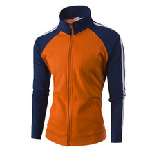 Men Patchwork Hoodies Jackets Coats Cardigans Sweatshirts Sportswear Men's Casual Slim Fit Large Size Zipper Jacket BL