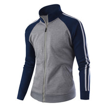 Men Patchwork Hoodies Jackets Coats Cardigans Sweatshirts Sportswear Men's Casual Slim Fit Large Size Zipper Jacket BL