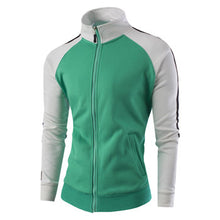 Men Patchwork Hoodies Jackets Coats Cardigans Sweatshirts Sportswear Men's Casual Slim Fit Large Size Zipper Jacket BL