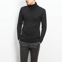 Men Plus Size Turtleneck Sweaters Pullovers Men's Casual Slim Fit Long Sleeved Knitted Sweaters Hombre BL