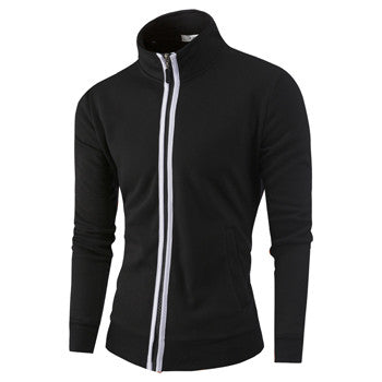 Men Solid Color Hoodies Zipper Jackets and Coats Sweatshirts Sportswear Men's Casual Slim Fit Large Size Jackets BL