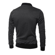 Men Stripped Jackets and Coats Jaqueta Masculina Men's Casual Slim Fit Large Size Zipper Veste Homme Jackets BL