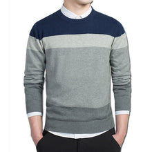 Men Stripped Sweaters and Pullovers Men's Casual Slim Fit Long Sleeved O Neck Knitted Sweaters Pullovers Hombre Men BL