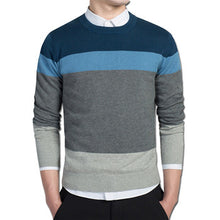 Men Stripped Sweaters and Pullovers Men's Casual Slim Fit Long Sleeved O Neck Knitted Sweaters Pullovers Hombre Men BL