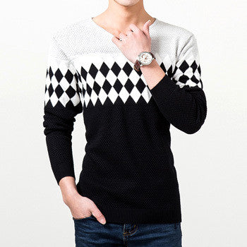 Men Sweater s Pullover Sweater Men Long Sleeves Sweaters Knitted V-Neck Slim Sweater Plus Size BL