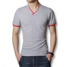 Men Tshirts Cotton Plus Size Men T shirt V Neck Mens Slim Fit T-shirts Luxury Printed Men's White Tops Homens Camiseta BL