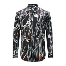 Men Tuxedo Dress Shirts Camisa Masculina Men's Casual Slim Fit Long Sleeved Turn Down Collar Large Size Shirts BL