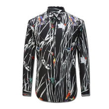 Men Tuxedo Dress Shirts Camisa Masculina Men's Casual Slim Fit Long Sleeved Turn Down Collar Large Size Shirts BL