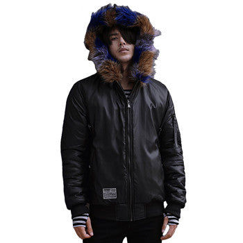 Men Cotton Jackets with Fur Coats Jaqueta Masculina Men's Casual Slim Fit Padded Hooded Veste Homme Jackets BL