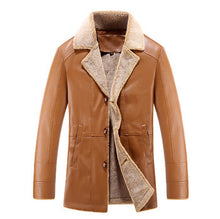 Men Fleece Leather PU Cotton Jackets Coats Jaqueta Masculina Men's Casual Slim Fit Veste Homme Padded Jacket BL