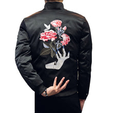 Men Floral Cotton Padded Jackets and Coats Jaqueta Masculina Men's Casual Slim Fit Veste Homme Jackets BL