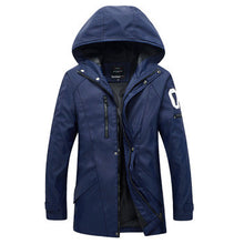 Men Jackets and Coats Veste Homme Parkas Jaqueta Jackets Men's Casual Slim Fit Wadded Men Hooded Coat S- BL