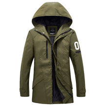 Men Jackets and Coats Veste Homme Parkas Jaqueta Jackets Men's Casual Slim Fit Wadded Men Hooded Coat S- BL