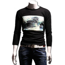 Men Knitted Floral Sweaters Pullovers Men's Casual Slim Fit Large Size Long Sleeved O Neck Sweaters Hombre BL