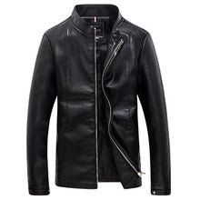 Men Leather PU Zipper Jackets Coats Outwear Jaqueta Masculina Men's Casual Slim Fit Large Size Jackets BL