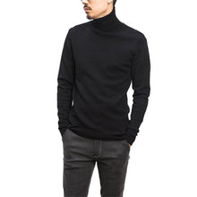 Men Turtleneck Sweaters Pullovers Men's Casual Slim Fit Long Sleeved Knitted Plus Size Sweaters BL