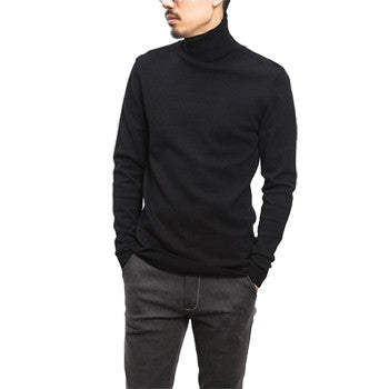 Men Turtleneck Sweaters Pullovers Men's Casual Slim Fit Long Sleeved Knitted Plus Size Sweaters BL
