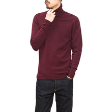 Men Turtleneck Sweaters Pullovers Men's Casual Slim Fit Long Sleeved Knitted Plus Size Sweaters BL