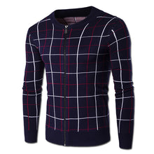 Men Zipper Jackets Knitted Sweaters Sweatercoats Cardigans Men's Casual Slim Fit Long Sleeved O Neck Sweater BL