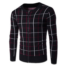 Men Zipper Jackets Knitted Sweaters Sweatercoats Cardigans Men's Casual Slim Fit Long Sleeved O Neck Sweater BL