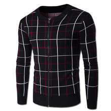 Men Zipper Jackets Knitted Sweaters Sweatercoats Cardigans Men's Casual Slim Fit Long Sleeved O Neck Sweater BL