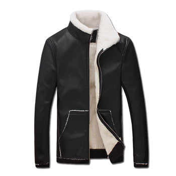 Men Zipper Leather PU Jackets Coats Outwear Men's Casual Slim Fit Large Size Veste Homme Jackets Jaqueta Masculina BL