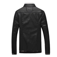 Men Zipper Leather PU Jackets Coats Outwear Men's Casual Slim Fit Large Size Veste Homme Jackets Jaqueta Masculina BL
