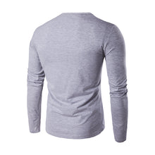 Menswear Solid Color T Shirts Men Camisa Masculina Men's Casual Slim Fit Long Sleeved V Neck T Shirts Hombre BL