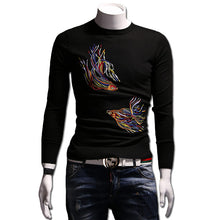 Menswear Hombre Floral Sweaters and Pullovers Men's Casual Slim Fit Long Sleeved O Neck Knitted Sweaters Men BL