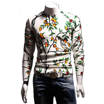 Model Wool Sweaters and Pullovers Hombre Menswear Men's Casual Slim Fit Long Sleeved O Neck Knitted Sweaters BL