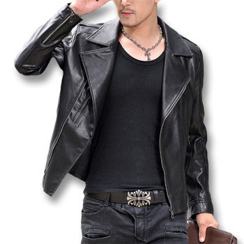 Motorcycle Leather Jackets Coats Jaqueta De Couro Masculina Giacca Pelle Uomo Men's Casual Slim Fit Jackets BL