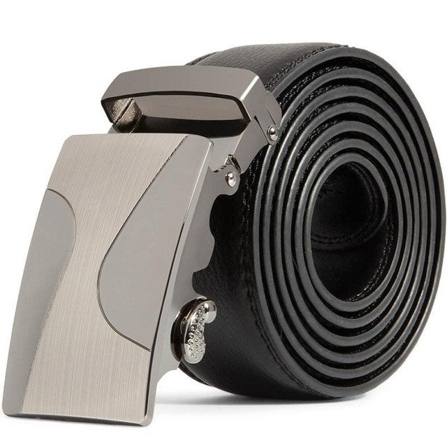 Belts For Men Pu Leather Automatic Buckle Male Belts Business Waist Strap Belt Waistband Correas Para Hombre BL