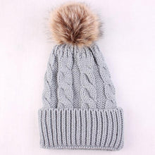 Hats Female Faux Fur Knitted Wool Pompon Ball Women Hats  Skullies hat for women girls hat Casquette BL