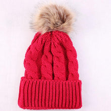 Hats Female Faux Fur Knitted Wool Pompon Ball Women Hats  Skullies hat for women girls hat Casquette BL