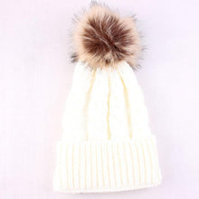 Hats Female Faux Fur Knitted Wool Pompon Ball Women Hats  Skullies hat for women girls hat Casquette BL