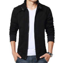 Casual Jacket Solid Fall Mens Jackets and Coats Men's Jacket Plus Size Khaki BL