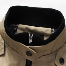 Casual Jacket Solid Fall Mens Jackets and Coats Men's Jacket Plus Size Khaki BL