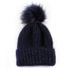 Hats For Women Girls Knitted Keep Warm Solid Faux Fur Pompon Hats Female Skullies & Beanies BL