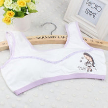 Lovely Bra Girls Underwear Cute Cotton Vest Children Padded Underclothes Cropped Tops Women Soutien Gorge BL