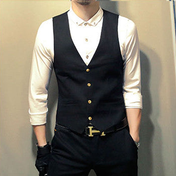 Men Blazers and Jackets Dress Suit Vests Veste De Loisir Men's Casual Slim Fit Sleeveless Blazers Jackets BL