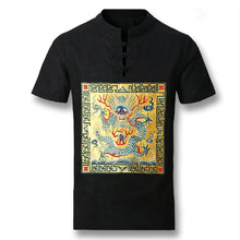 Men Cotton Linen Chinese Style Shirts Men's Casual Slim Fit Short Sleeved Shirt Camisa Hombre BL