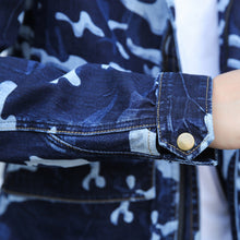 Men Denim Jeans Camouflage Jackets and Coats Cardigans Men's Casual Slim Fit Long Sleeved Denim Jackets Hombre BL