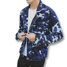 Men Denim Jeans Camouflage Jackets and Coats Cardigans Men's Casual Slim Fit Long Sleeved Denim Jackets Hombre BL